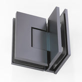 Forge Frameless Shower Hinge Heavy Duty Adjustable Glass to Glass 90 Degrees - Gunmetal Grey